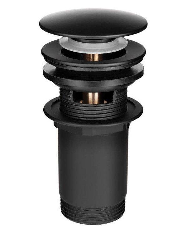 LAVEO Tores low-mounted washbasin tap with stopper, black