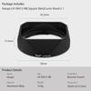 Haoge Square Metal Lens Bayonet Hood for Voigtlander 35mm F2, 35mm F1.5, 28mm F2.0 Type I & II Ultron Aspherical Vintage Line Leica VM Mount Lenses (L