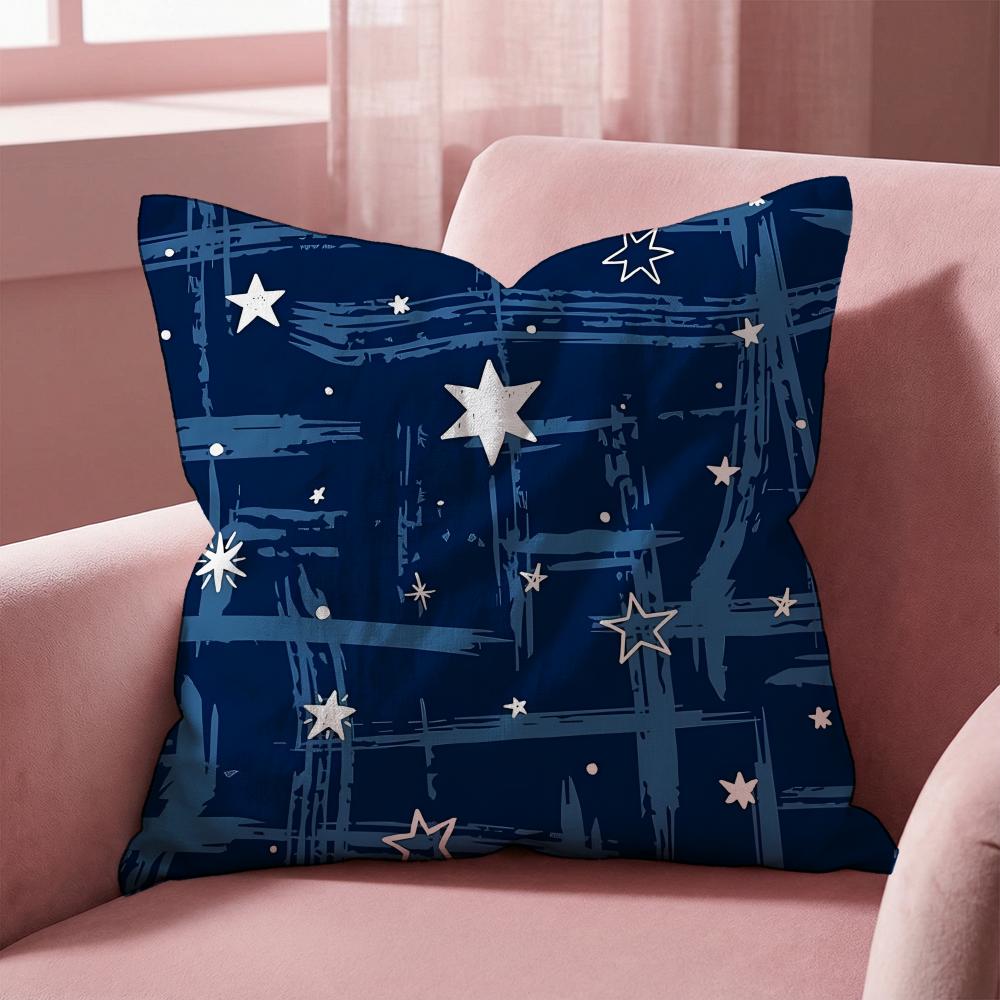 The Starry Sky Cushion Cover MultiScene Pillow Cover for Home Car Reversible Soft Durable for Daily Use