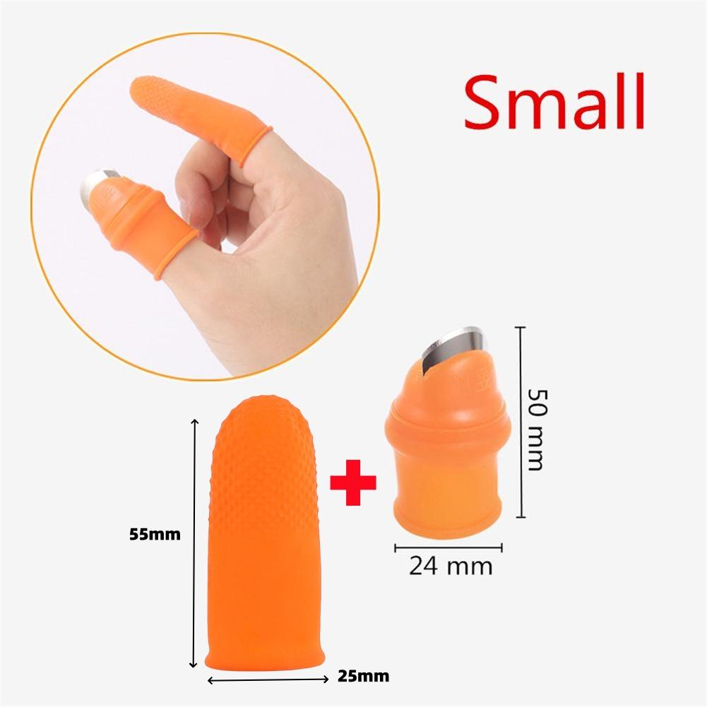 Silicone Thumb Knife Finger Protector Metal Fingernail Gears Cutting  Plant Vegetable Flower Garden Blade Scissors Kits 1/10Pcs