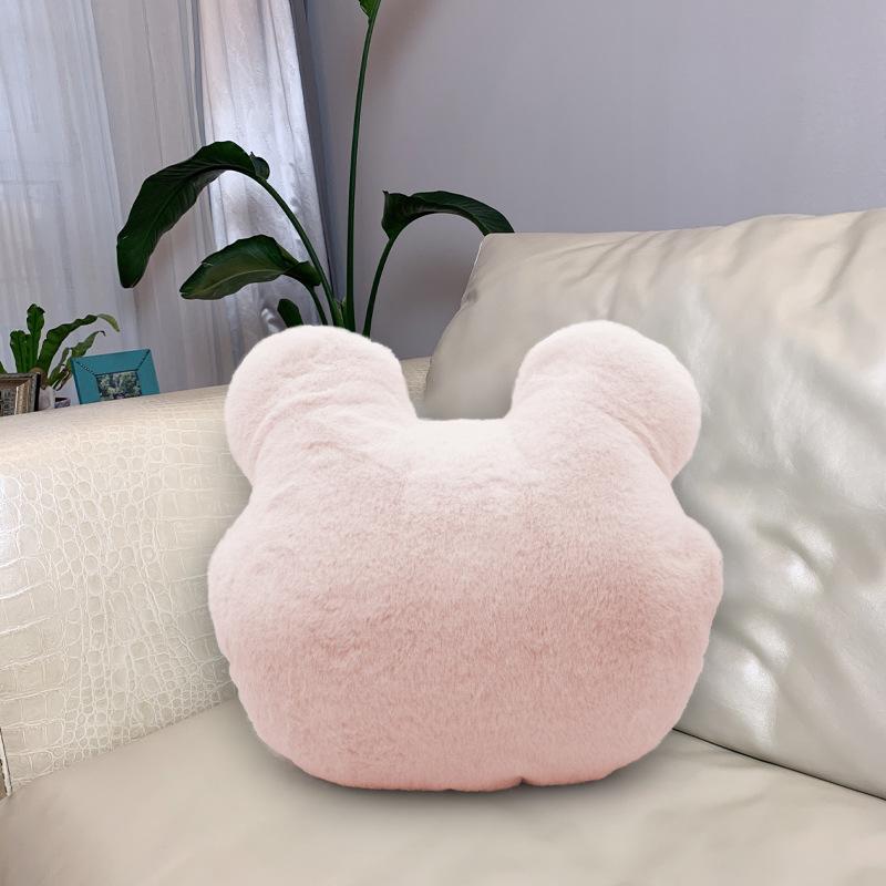 

Cute Bear Ear Plush Pillow розовый