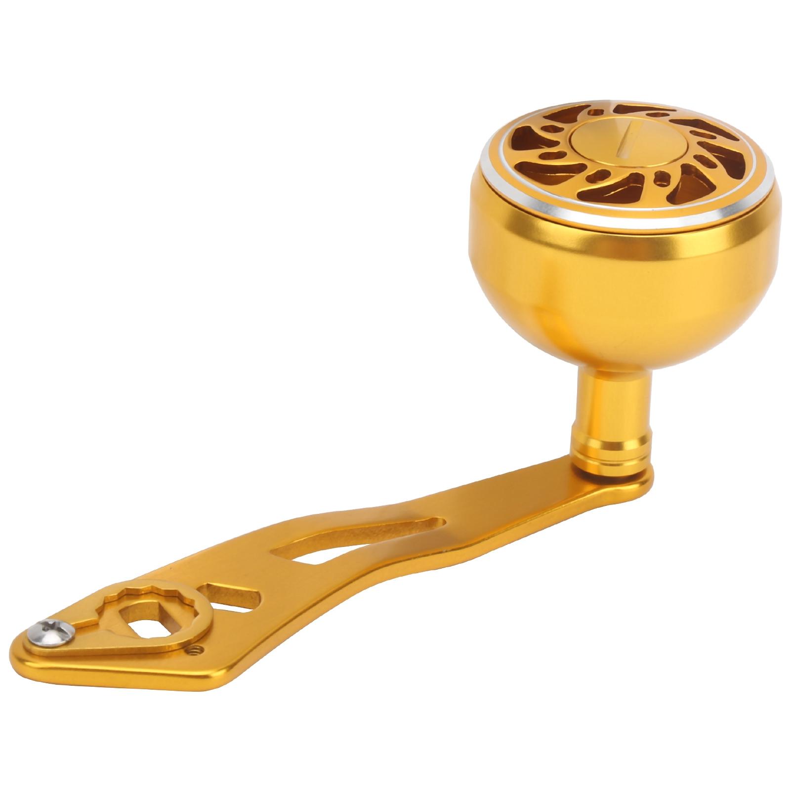 

Fishing Reel Handle Grip Aluminum Alloy Baitcasting Reel Rocker Arm Replacement 8x5mmB Type Gold