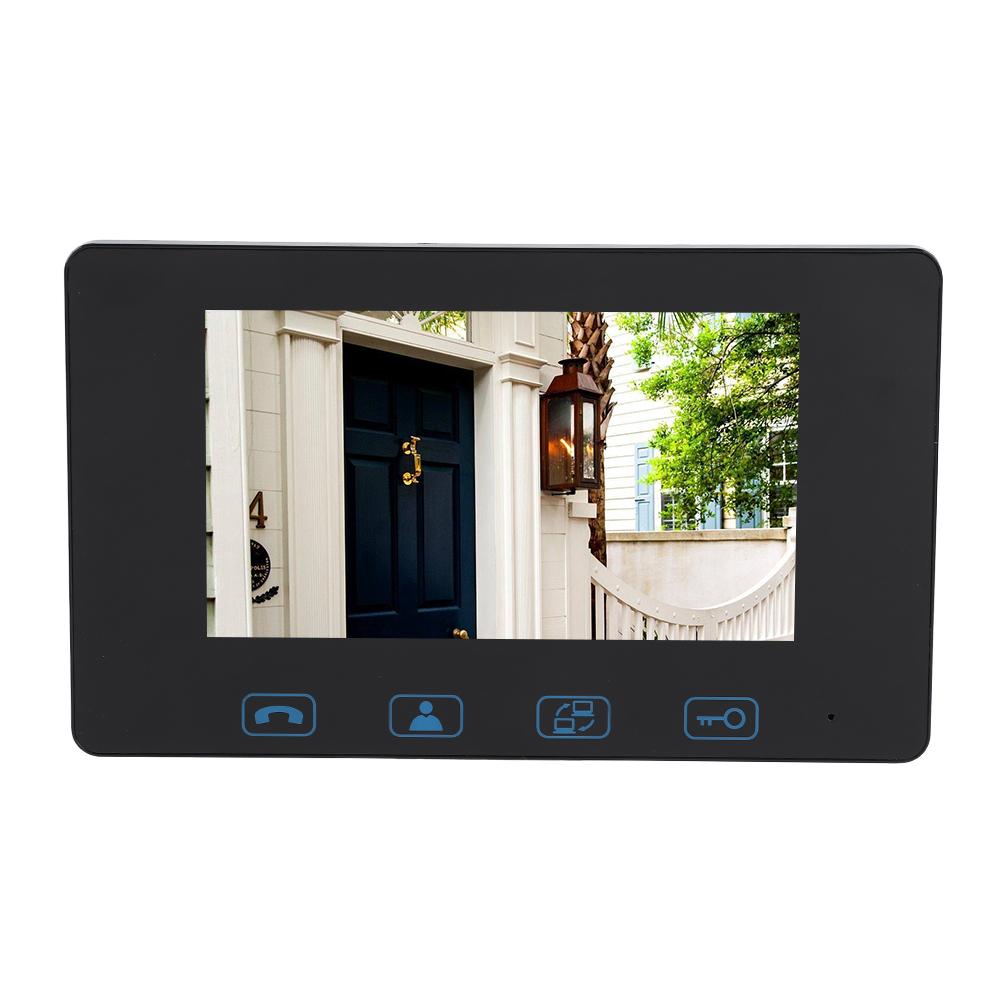 7"2.4GHz Fingerprint Video Wired Camera Doorbell Intercom Digital Visible Door Phone