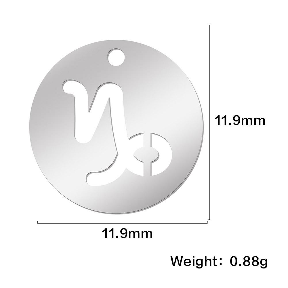 Zodiac Floating Charm for Jewelry Making Stainless Steel Aries Pisces Gemini Aquarius Cancer Twelve Constellation Pendant