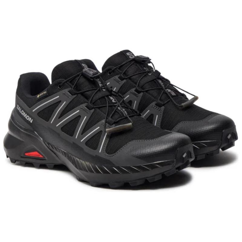 SALOMON Slip Resistant Abrasion Resistant Low Top Running Shoes Women's Black Sneakers L47603500