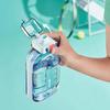 Square Flat Transparent Portable Water Bottle with adjustable strap lightweight for hiking school travel office