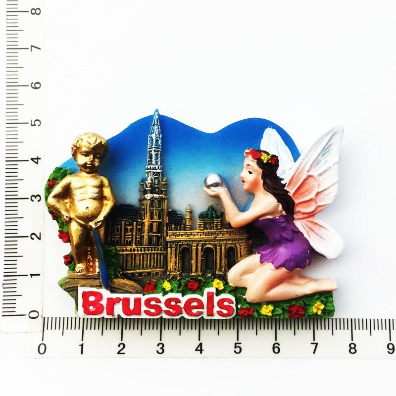 Belgia Rășină Magnet de Frigider Gent Mons Magneți de Frigider Autocolante 3D Magneți Magnetici Decor Bruges Bruxelles Suvenir Turistic