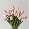 Artificial Tulip Realistic Fake Flower Branch Home Office Wedding Party Table Centerpiece Indoor Outdoor Faux Bloom Decoration