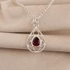 Pink Rubullite Gemstone 925 Sterling Silver Statement Jewelry Pendant 1.40" For Engagement Gift PP-19-10