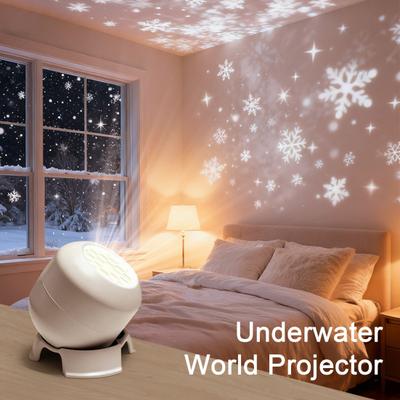 Rotating Projection Lamp Underwater Ocean Projector Light with Dynamic Rotation And Adjustable Brightness Multi-Angle Base Light for Indoor Relaxation