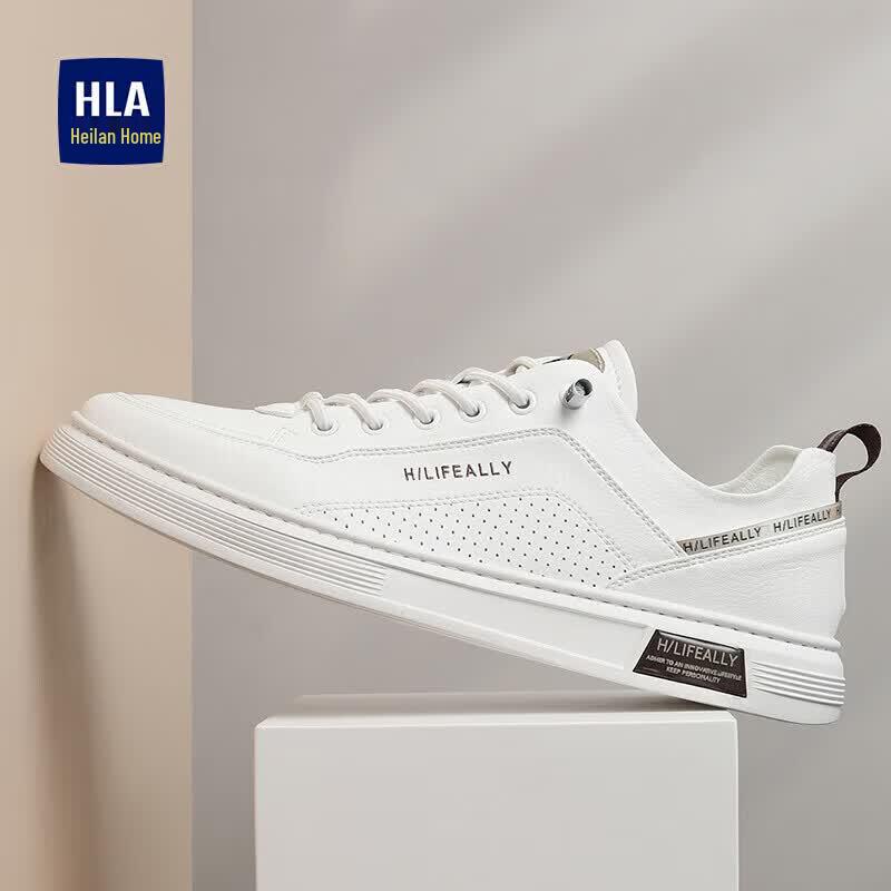 HLA Men s Casual White Board Shoes S