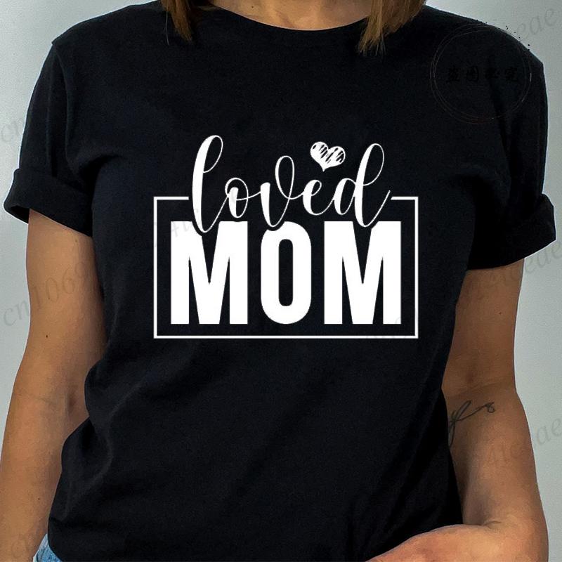 T Shirt for Women Mom Life Print Tshirt Short Sleeve Crew Neck Casual Top Mom Quotes Women Tshirt Blessed Mama Womens Clothing