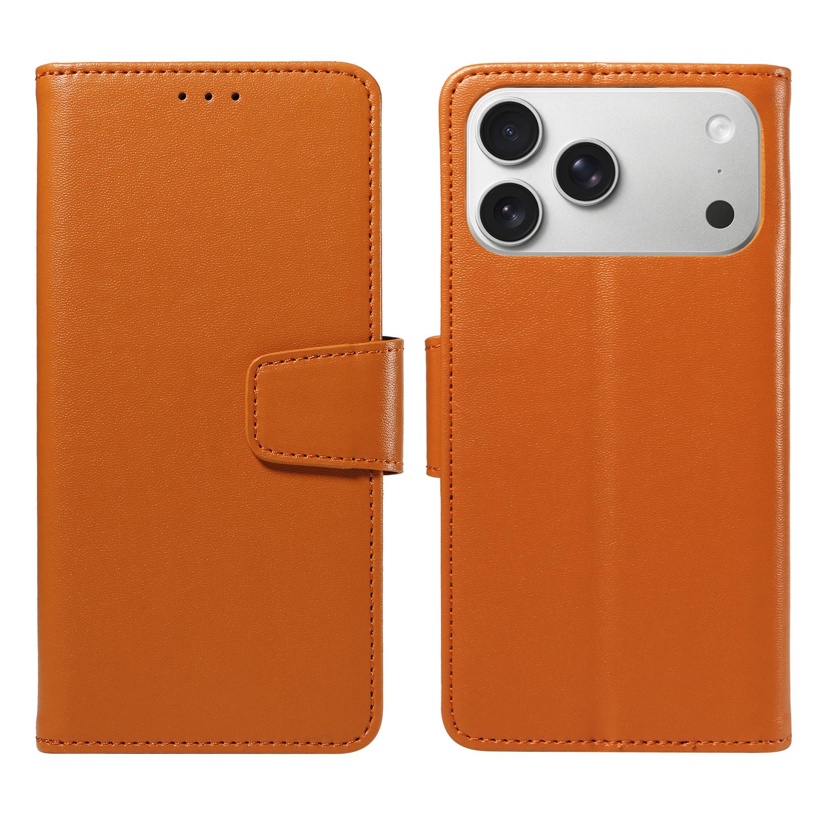 

Faux Leather Phone Case for IPhone17 16 15 14 13 12 11 Pro Max Plus Mini Air Shockproof, Anti-Scratch with Card Holder & Stand iPhone 15 Pro Max коричневий