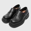 Thick-soled Heightening Big Head Men's  New Commuter Black Couple Casual Leather Sneakers Derby Shoes