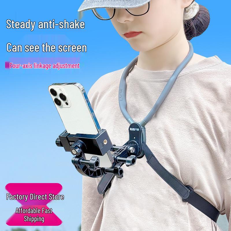 Neck-Mounted Sports Camera Bracket for Cycling and Fishing, Compatible with 360x3 Models
