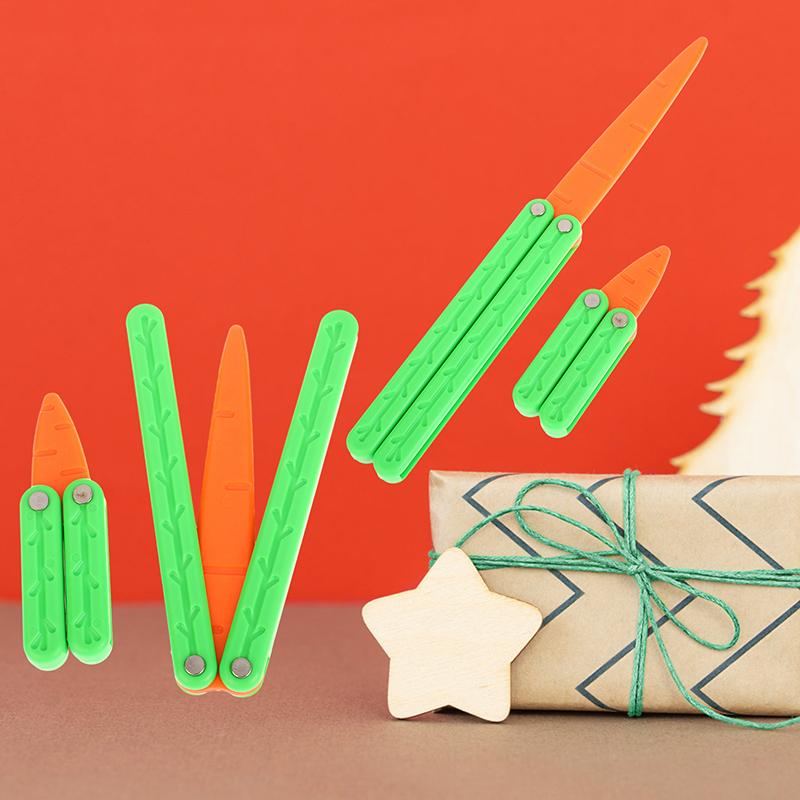 3D Printing Gravity Radish Knife Mini Carrot Model Push Card Decompressionn Toy Student Prize Children'S Cognitive Toys