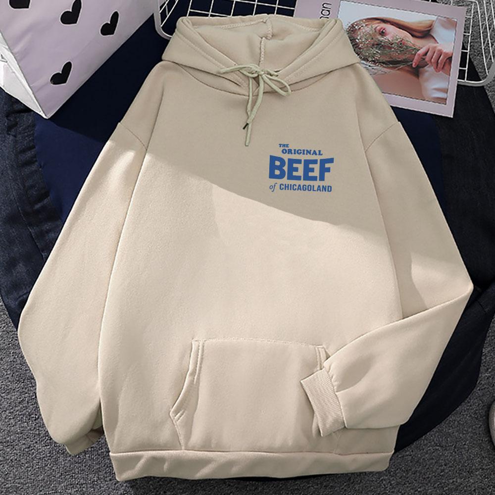 The Bear TV Series Graphic Hoodies The Original Beef of Chicagoland Letter Printing Sweatshirts Long Sleeve Winter Pullovers