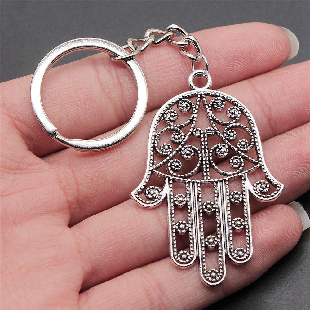 28mm Key Ring Hamsa Hand Eye Of Horus Wedding Jewelry Findings QY025