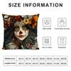 Sugar Skull Girl Cushion Cover Soft Plush Fabric Double-Sided Printed Sofa Cushion Cover For All Seasons Home Decor Gift