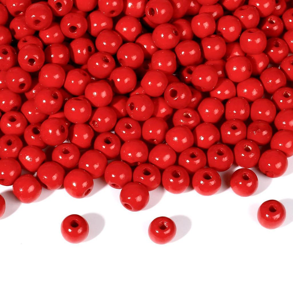 DIY Beech Wood Round Beads - Candy & Macaron Colors Jewelry Accessories