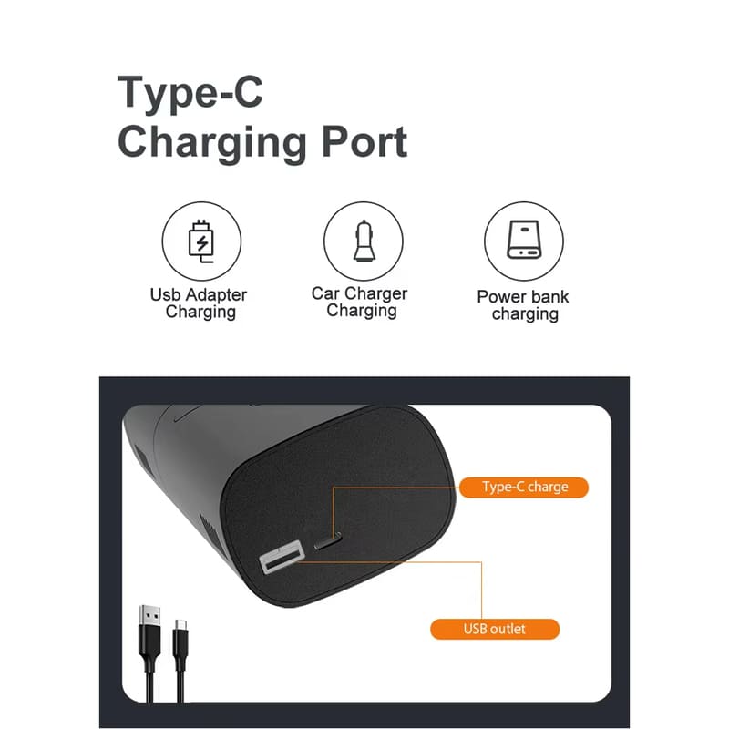 Kabellose Hand-Auto-Luftpumpe Tragbare Auto-Luftpumpe Reifen Intelligent Digitalanzeige Multifunktionsbeleuchtung Kann als Powerbank verwendet werden