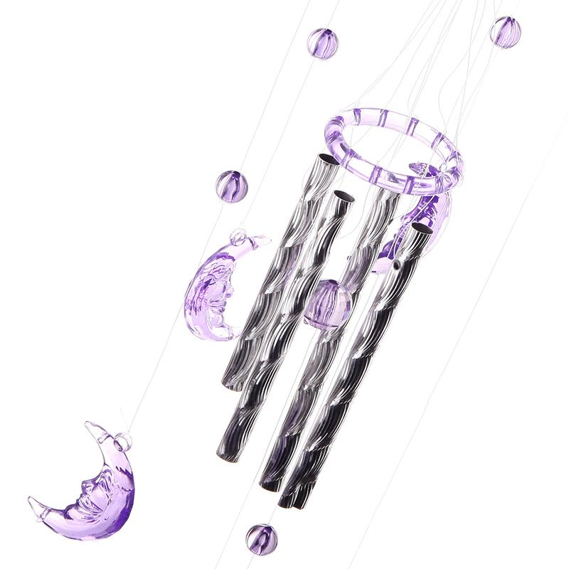 1x Cute Metal Tubes Bell Wind Chimes Garden-Yard Hanging Home Decor Creative Lucky Humming Bird Wind Chimes Bells Hanging Gift