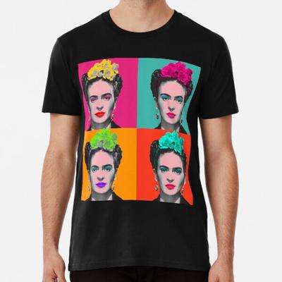 Frida Khalo Pop-Porträt wie bei Andy Warh S bis 5XL Hergestellt in der AU/USA T-Shirt