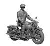 H3 Model 1/48 WWII US Airborne Division American Rider (with Motorcycle) 3D Printer Kit HS48109 (Person)