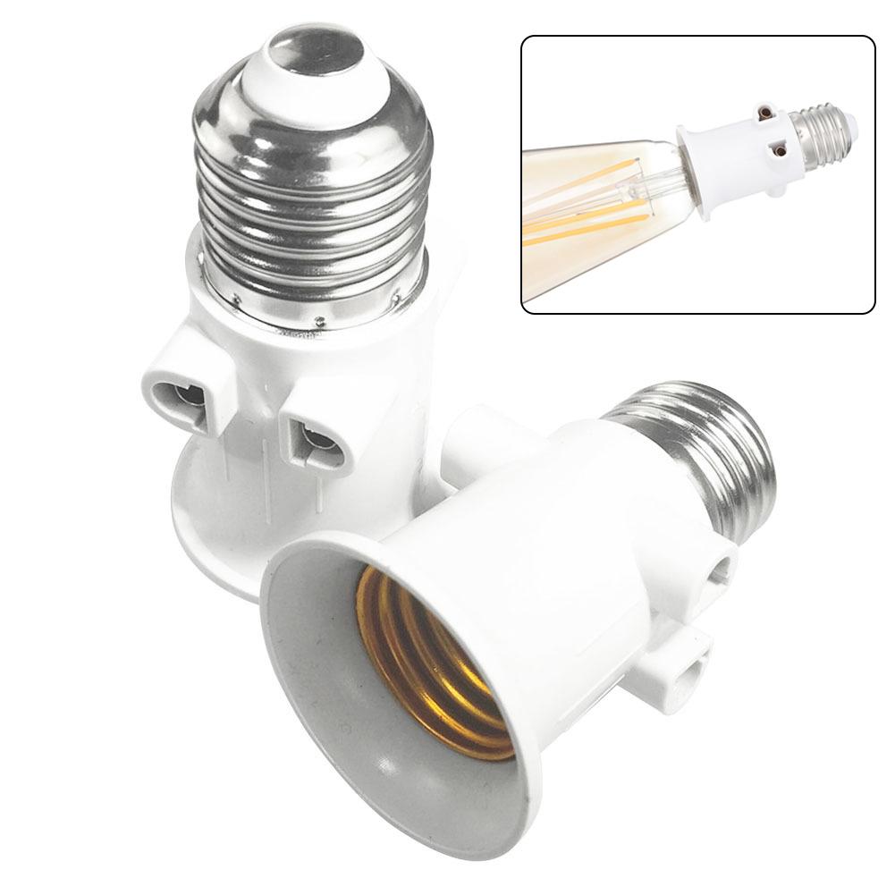 1PC E27 PBT Fireproof Bulb Adapter EU Plug Lamp Holder Base Socket AC100-240V 4A for Home Office Lighting Tool
