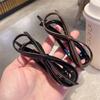 Product temperament leather bow twisted clip for women's back of head, high-end feeling, one-line clip for  hair accessories