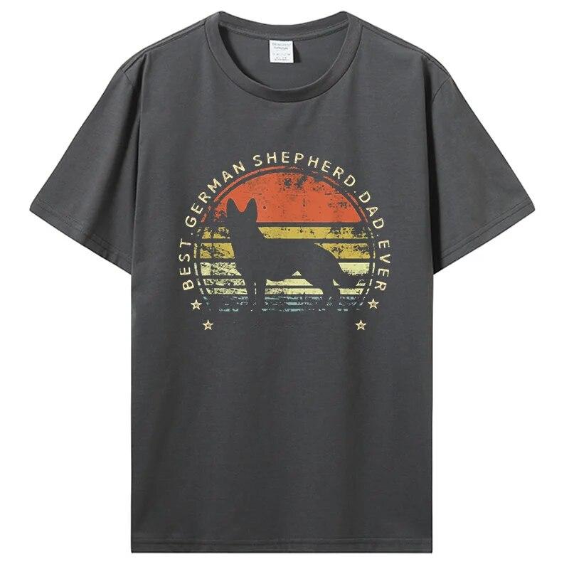 Funny Best German Shepherd Dad Ever Daddy Gifts Dog Lover Owner T Shirts Graphic Tshirt Streetwear Birthday T-shirt Clothing