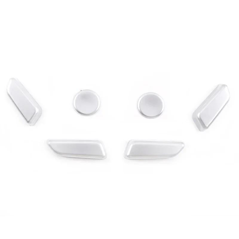 CQPKJ1 For Tesla Model 3 Y 2017-2024 ABS Silver Car Seat Adjustment Button Cover Trim Sticker Interior Car Accessories