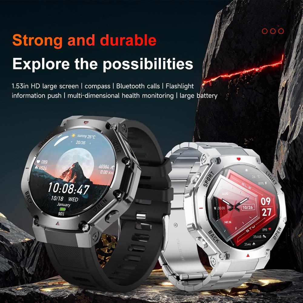 Новий спортивний смарт-годинник з GPS для чоловіків PK Amazfit T-Rex 3 Bluetooth-дзвінок Смарт-годинник Компас Зовнішній Фітнес Монітор здоров'я Браслет