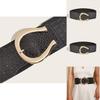 Fashion Gold Buckle Decoration Casual Wide Waist Belt For Womens Style