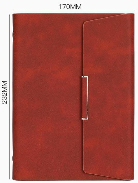 A5 PU Leather Business Notebook with Magnetic Clasp, Hardcover Journal for Office & Gift, Customizable Logo