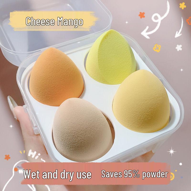 Non-Absorbing, Super Soft Makeup Sponge - Colorful Puff with Cut Surface for Liquid Foundation