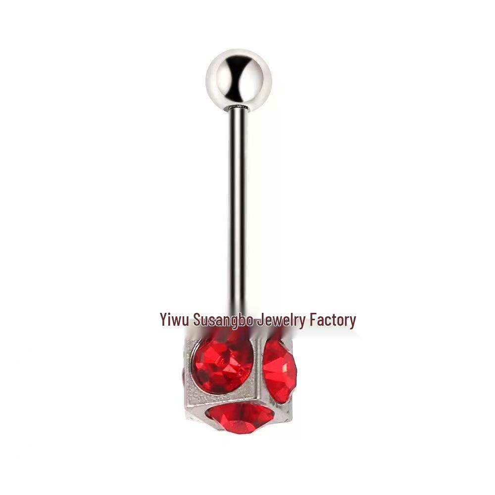 Fashionable Cubic Zirconia Tongue Stud & Nipple Ring Body Piercing Jewelry