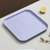Inyahome Set of 1/4/10 Wheat Straw Square Dinner Dish Snack Dessert Plates for Vegetable Fruit Cake Bread Serving Plate Tray
