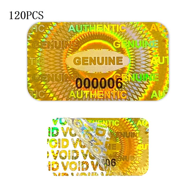 60/120/300pcs Holographic Warranty Void Laser Label With Security Seal Tamper Proof Stickers Serial Number Adhesive Label