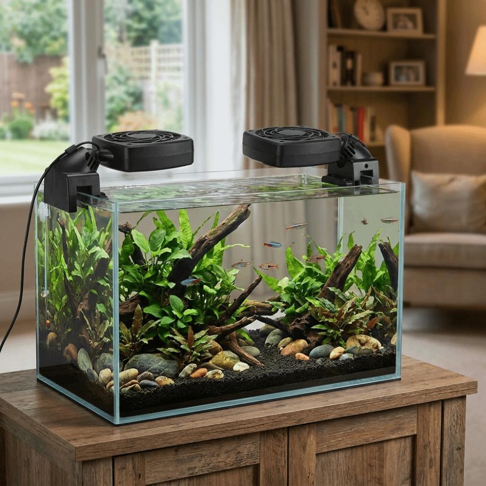 Single Head Aquarium Chiller Fan Adjustable Angle Aquarium External Fan  Fishbowl