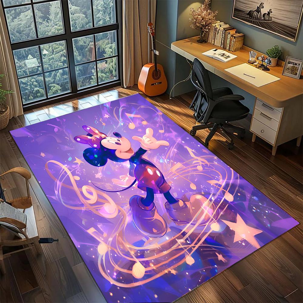 Mickey & Minnie: Nordic Fresh Style Rug Carpet Large Area Rug Non Slip Washable Floor Mat Gamer Room Bedroom Home Decor