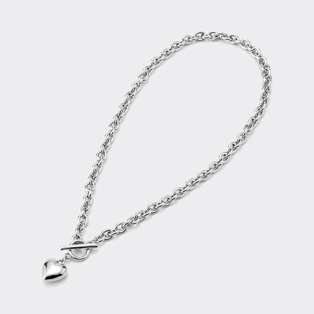 

колье GU by Uniqlo с объемной цепочкой в ​​форме сердца