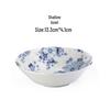 Mino Ware Hand-Painted Blue and White Ceramic Bowl - Japanese Embossed Tableware for Sushi and Soup.