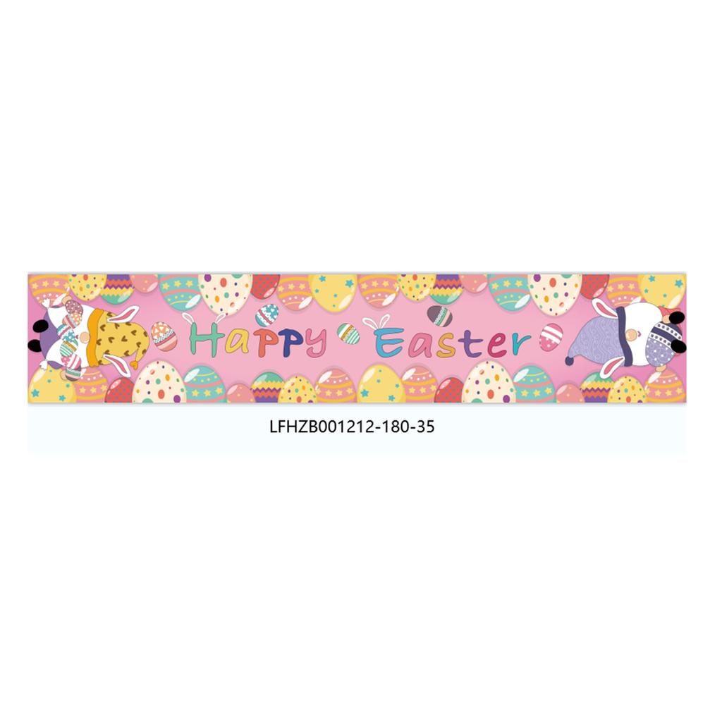 300 * 50Cm Easter Courtyard Porch Fence Decorative Banner Rabbit Egg Poster Custom