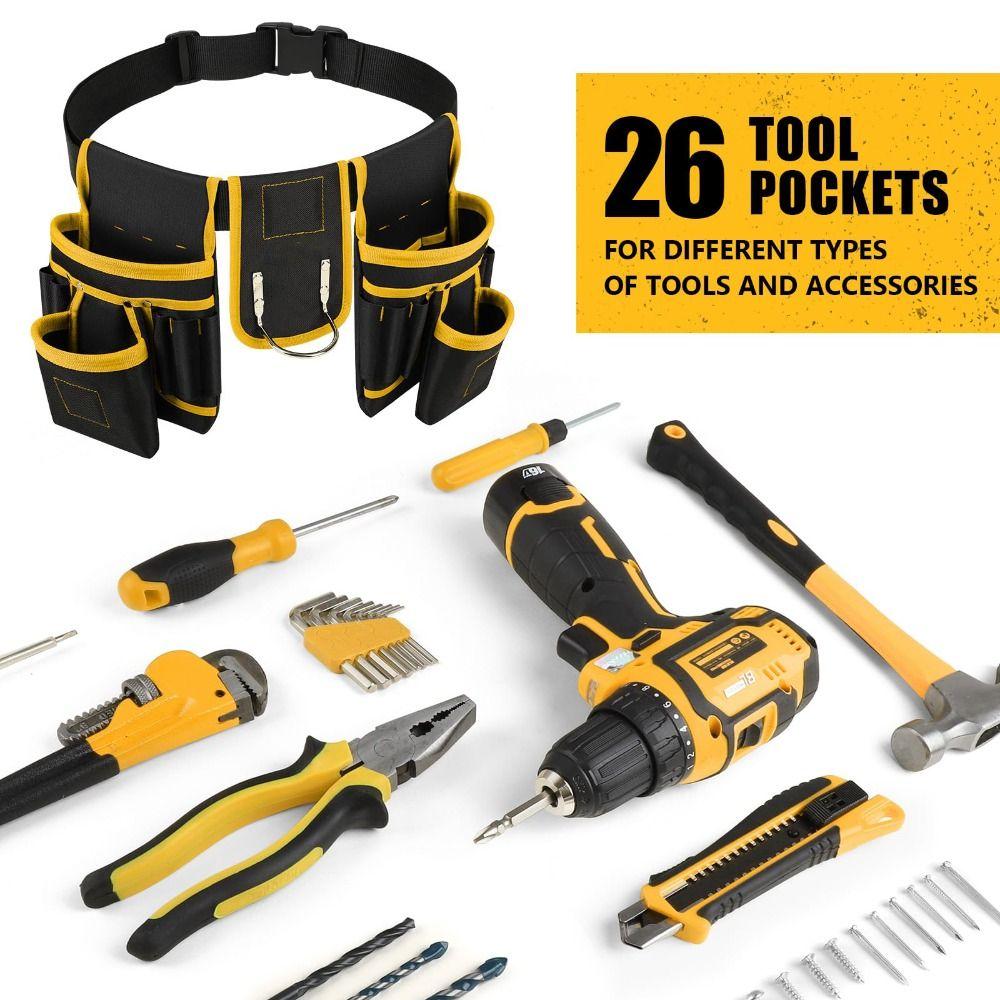 Ceinture à outils magnétique robuste Ceinture à outils détachable Pochette à outils professionnelle Mécanicien