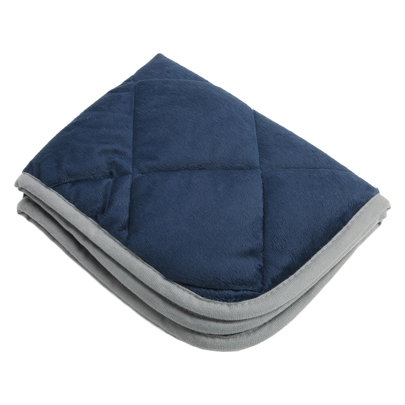 

Pet Warm Pad Cat Heat Mat Dog Sleeping Bed Mat Cushion Skidproof for Home Winter Dark Blue with Grey Trimming L L