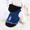 Pet Small Dog Puppy Dog Clothes Denim Sweater Pomeranian Teddy Spring Autumn Summer