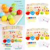 Wooden Multifunctional Arithmetic Clip Bead Learning Board Kid Puzzle Toy Set For Early Learning