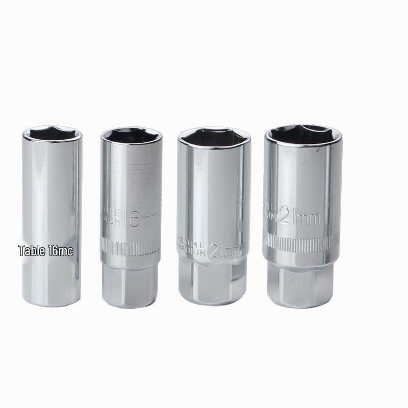 Dual-Size Extended Spark Plug Socket Wrench, 16mm & 21mm
