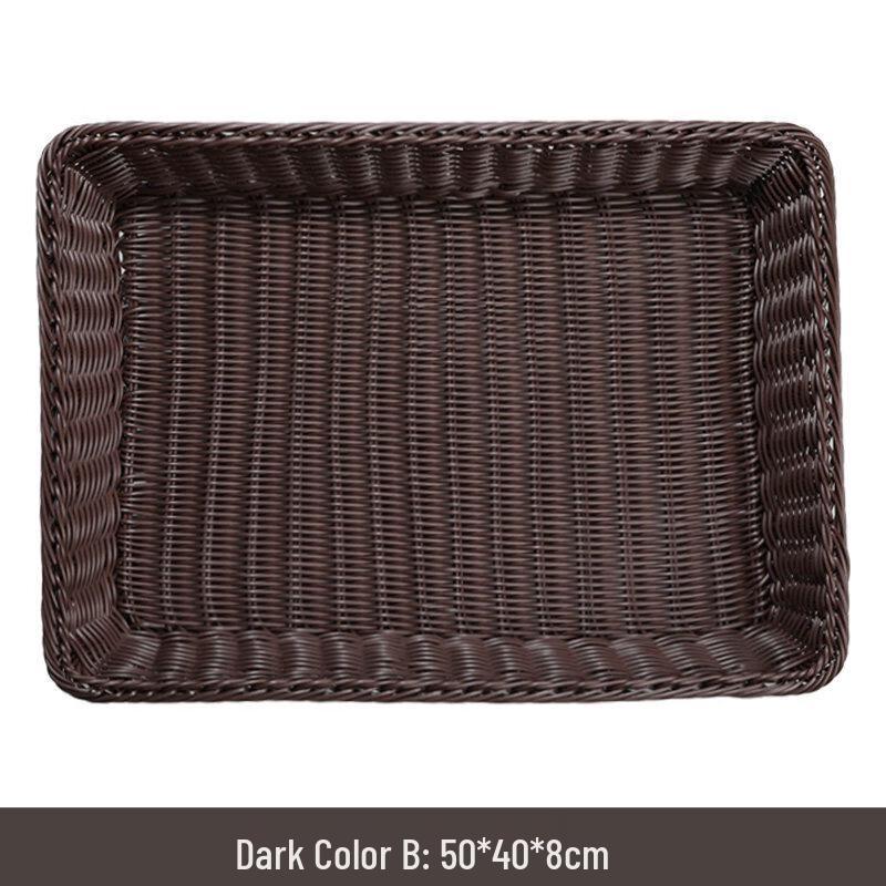 Imitation Rattan Plastic Storage Basket